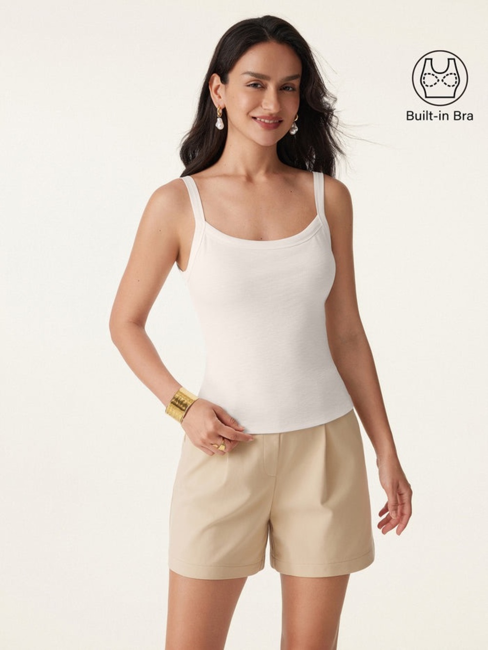 OGL Light Ivory Everyday Cotton Low Back New Airy Bra Tank Size Large